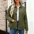 thumbnail image 1 of UQJfacai Quilted Jackets for Women Button Down Puffer Jacket Lapel Collar Padded Winter Coat Loose Fit Casual Outerwear with Pockets, 1 of 3