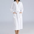 thumbnail image 1 of UQJfacai Robes for Women Soft Cozy Spa Bathrobe with Pockets Waffle Knit Long Housecoat Lightweight Loose Loungewear Nightgowns, 1 of 6