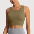 thumbnail image 1 of UQJfacai Sports Bras for Women High Support Racerback Wide Straps Crop Tank Tops Wireless Padded Yoga Longline Workout Bra L, 1 of 3