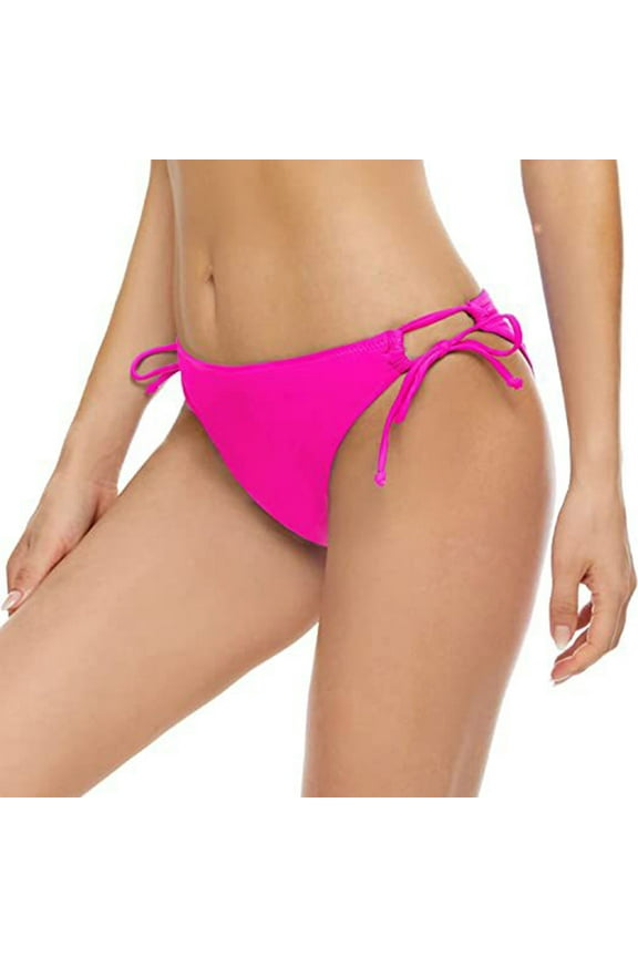 String Tie Side Bikini Bottoms Women Full Coverage Swimsuit Briefs Cheeky Mid Rise Swim Bathing Suit Bottom S-2XL