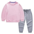 thumbnail image 1 of UQJfacai Toddler Girls Clothes Baby Long Sleeve Crewneck Sweatshirt and Sweatpants Set 2 Piece Sweatsuit Set Fall Winter Outfits 1-11 Years, 1 of 9
