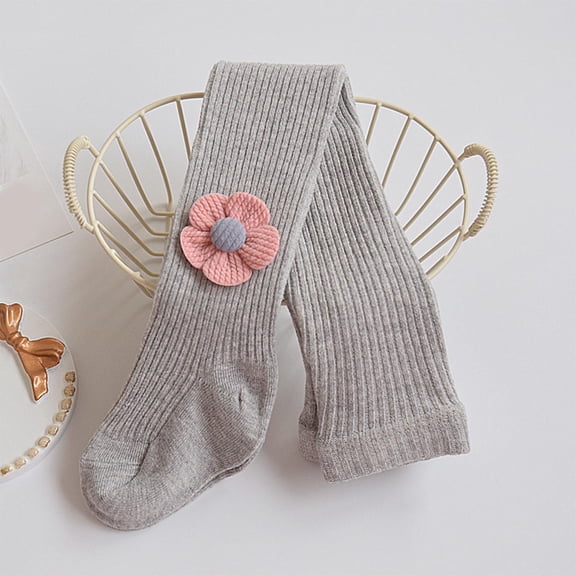 UQJfacai Toddler Girls Tights Kids Footed Ribbed Knit Leggings Stretchy Soft Stockings Bows Decor Cotton Pantyhose Pants 1-12 Years