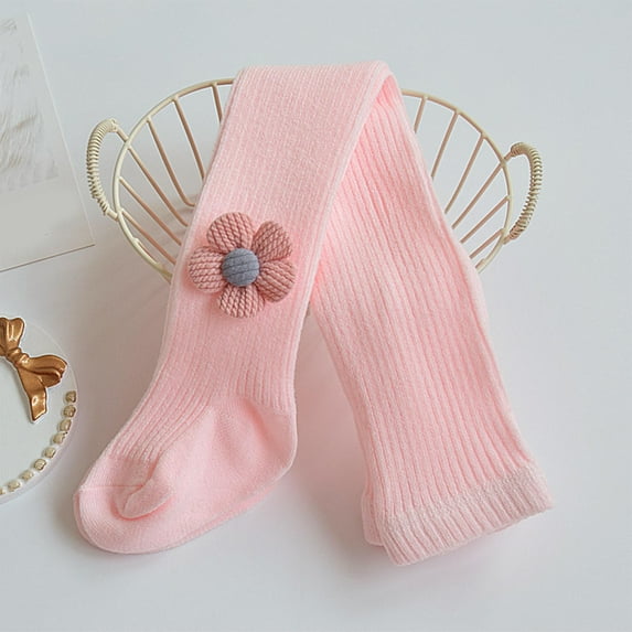 UQJfacai Toddler Girls Tights Kids Footed Ribbed Knit Leggings Stretchy Soft Stockings Bows Decor Cotton Pantyhose Pants 1-12 Years