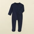 thumbnail image 1 of UQJfacai Unisex Baby Onesies Boys Girs Long Sleeve Cotton Bodysuit Infant Romper Toddler Soft Solid Zipper Jumpsuits with Pocket 3-18 Months, 1 of 8