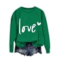 thumbnail image 1 of UQJfacai Valentines Sweatshirt Women Oversized Casual Love Heart Letter Shirt Pullover Valentine Crewneck Long Sleeve Tops, 1 of 4