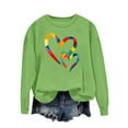 thumbnail image 1 of UQJfacai Valentines Sweatshirt for Women Cute Love Heart Shirts Casual Loose Crewneck Long Sleeve Valentine T-Shirt Clothes Tops, 1 of 4