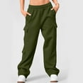 thumbnail image 1 of UQJfacai Womens Cargo Sweatpants Baggy Fleece High Elastic Waisted Wide Leg Joggers Sweat Pants Winter Clothes Athletic Pants with Pockets, 1 of 8