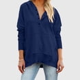 thumbnail image 1 of UQJfacai Womens Fashion Oversized Long Sleeve Hoodie Button Down V Neck Sweatshirt Fall Casual Hooded Pullover Tops with Pocket, 1 of 6