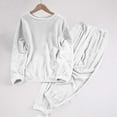thumbnail image 1 of UQJfacai Womens Fuzzy Lounge Casual Pajamas Sets Long Sleeve Fleece Pullover and Pants Set 2 Piece Fluffy Loungewear Sleepwear, 1 of 6