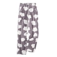 thumbnail image 1 of UQJfacai Womens Fuzzy Plush Pajama Pants Elastic Waist Wide Leg Pjs Bottoms Winter Warm Cozy Cute Printed Lounge Pants with Pockets, 1 of 8