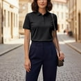 thumbnail image 1 of UQJfacai Womens Golf Shirts Summer Short Sleeve Collared Button Shirt Cooling Breathable Tennis Work Athletic Tee Tops M-4XL, 1 of 8
