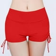 thumbnail image 1 of UQJfacai Womens High Waisted Swimsuit Shorts Tie Side Ruched Boyshorts Bikini Bottom Sporty Yoga Board Shorts Swimwear S-2XL, 1 of 4