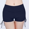 thumbnail image 1 of UQJfacai Womens High Waisted Swimsuit Shorts Tie Side Ruched Boyshorts Bikini Bottom Sporty Yoga Board Shorts Swimwear S-2XL, 1 of 4