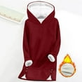 thumbnail image 1 of UQJfacai Womens Hoodies Winter Thicken Warm Fleece Sherpa Lined Pullover Fall Casual Loose Fit Long Sleeve Hooded Sweatshirt, 1 of 6