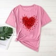 thumbnail image 1 of UQJfacai Womens Lover Heart Graphic V Neck Shirt Valentines Funny Couple Matching Casual Short Sleeve Tee Tops, 1 of 5