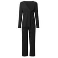 thumbnail image 1 of UQJfacai Womens Maternity Nursing Pajama Sets 2 Piece Outfits V Neck Short Sleeve Postpartum Tops Pants Breastfeeding Pregnancy Clothes S-2XL, 1 of 5