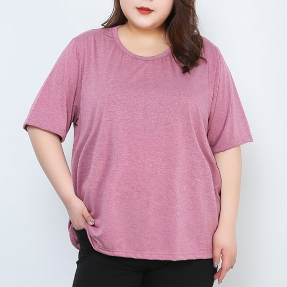 UQJfacai Womens Maternity T Shirts Plus Size Short Sleeve Tunic Tops Soft Casual Crewneck Basic Tees Pregnancy Clothes 4XL-8XL