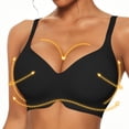 thumbnail image 1 of UQJfacai Womens Push Up Wireless Bras No Underwire Seamless Full Coverage Bralettes Supportive Comfort Padded Everyday Bra L, 1 of 5
