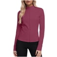 thumbnail image 1 of UQJfacai Womens UPF 50+ Lightweight Athletic Jacket Sun Protection Full Zip Long Sleeve Tunic Shirts for Hiking Outdoor XL, 1 of 7