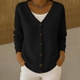 thumbnail image 1 of UQJfacai Womens Waffle Knit Cardigans Sweater Button Down Long Sleeve V-Neck Fall Jackets Soft Open Front Winter Coat Outerwear, 1 of 2
