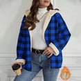 thumbnail image 1 of UQJfacai Womens Winter Coat Plaid Hooded Zip Up Jacket Fall Winter Warm Sherpa Fleece Lined Long Sleeve Coats Casual Outerwear, 1 of 7