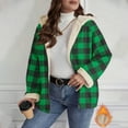 thumbnail image 1 of UQJfacai Womens Winter Coat Plaid Hooded Zip Up Jacket Fall Winter Warm Sherpa Fleece Lined Long Sleeve Coats Casual Outerwear, 1 of 7