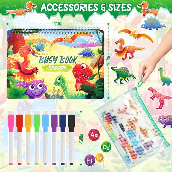 UQN Montessori Learning Toys for Toddler, Educational Busy Book, Preschool Learning Toys Activity Book, Toys for 1 2 3 4 Years Old Boys And Girls, Christmas Birthday Gifts for 1 2 3 4 5+ Years Old