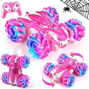 UQN RC Cars Toys for 3 4 5 6 7 8 9 10 Year Old Girl Boys, 360° Flip 4WD Rechargeable Remote Control Stunt Car Outdoor Toys, Birthday Gifts Toys for Boys Girls Kids Age 6-12