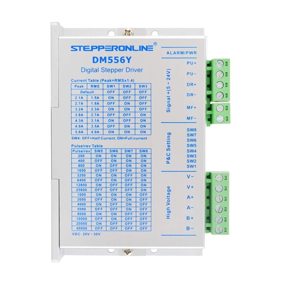 UQSDF-STEPPERONLINE Digital Stepper Motor Driver CNC 1.7-5.6A 20-50VDC for Nema 23, 24, 34 Stepper Motor