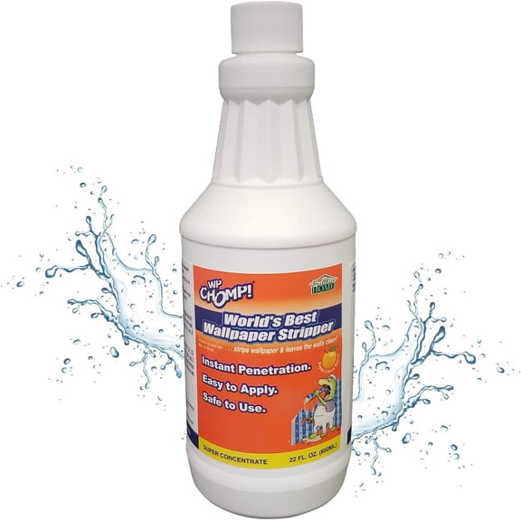 UQSDF-WP Chomp Worlds Best Wallpaper Stripper: and Sticky Paste Remover, Citrus Scent 22oz Super Concentrate