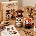 thumbnail image 1 of UQVIY 2026 Tiny 3D Beaded Animal DIY Kit, 4-Pack Beginner Bead Animal Making Kit, Mini 3D Animals Bead Pets Kit for Adults & Teens - Stress Relief Handmade Decoration Gift (Woodland Friends), 1 of 9