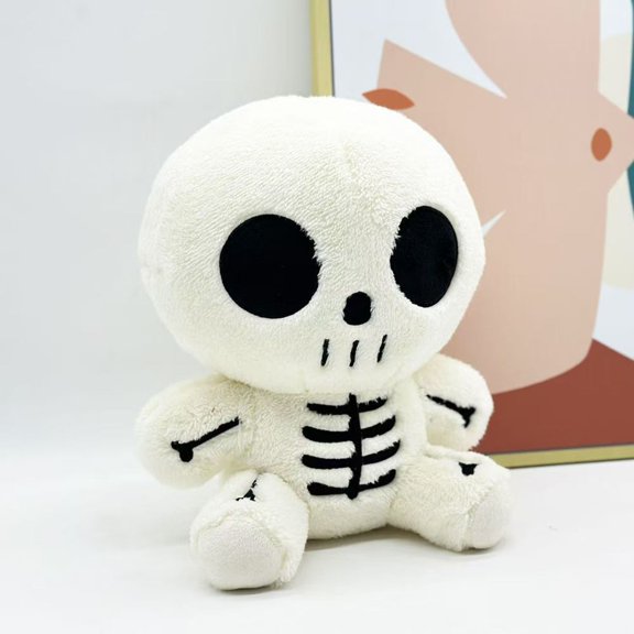 UQVIY Cute Skeleton Figure Plush Toy 10.24 Inch Skull Plushies Stuffed Animal Christmas Halloween Plush Decor Birthday Gifts