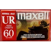 UR 60 Maxell Audio Cassette Normal Bias IEC Type I EQ 120 90M/285FT 60 Minutes