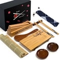 thumbnail image 1 of UR Happy Place Luxury Sushi Making Kit for Beginners Home Use -All Natural Wood Products,15PCS, 1 of 16