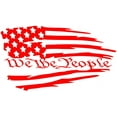 thumbnail image 1 of UR Impressions Red Tattered American Flag We The People Vinyl Decal - Red, 7.5 x 4.2 inch, 1 of 8