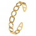 thumbnail image 1 of UR TREND Elegant 18K Gold Plated Bracelet for Women | Waterproof, Hypoallergenic, Non-Tarnish | Stainless Steel, 6cm Diameter, 1 of 6