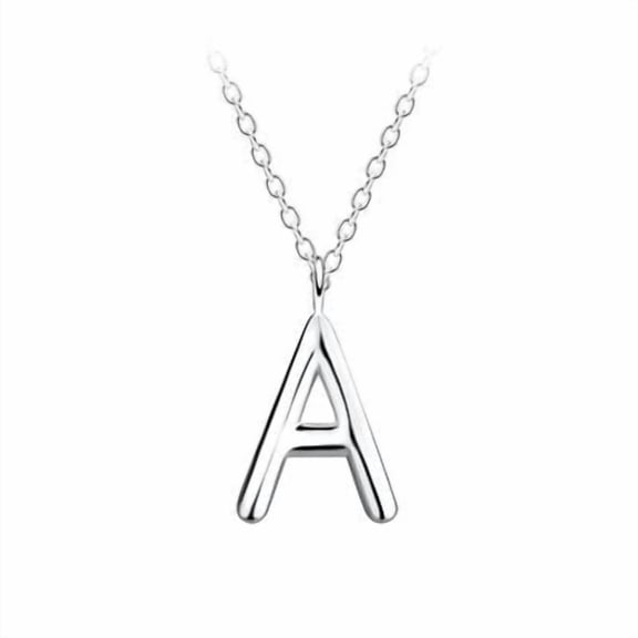 UR TREND Elegant 925 Sterling Silver Letter A Pendant Necklace for Women | 45cm Chain | Hypoallergenic, Anti-Tarnish, Lightweight Jewelry