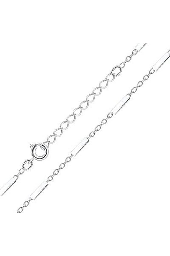 Elegant 925 Sterling Silver Necklace for Women | Lightweight Hypoallergenic Necklace with 40cm Chain and 5cm Extension | Anti-Tarnish Coating