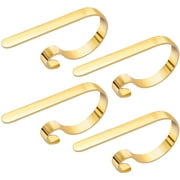 URATOT 4 Pieces Stocking Holder Hooks Metal Hooks Stocking Clips Stocking Hanger Hooks, Gold