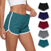 URATOT Women's Cotton Shorts, 5 Packs, Casual Daily & Active Wear, Sizes S XL