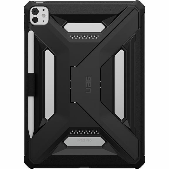 UAG iPad Pro 11" 6th Gen 2025 M5, 5th Gen 2024 M4 Case A3357 A3358 A3359 - Rugged Protective Cover with Kickstand and Pencil Holder Scout Plus Black