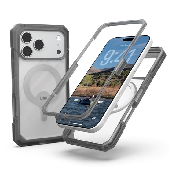 UAG iPhone 17 Pro Max Case Trooper - Compatible with MagSafe Full Body with Port Protection Transparent Military Grade Full Body Protective Cover, Clear/Ash