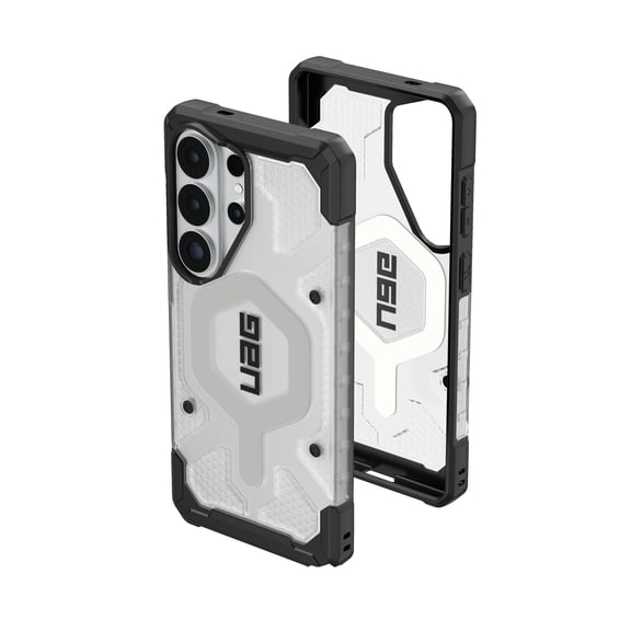 UAG Samsung Galaxy S26 Ultra Case 6.9" Pathfinder Clear - Magnetic Charging Compatible Transparent Rugged Military Drop Tested Protective Cover, Ice/Silver
