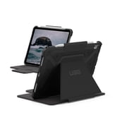 UAG iPad Air 11 Case 6th-8th Gen 2024-2026 M4/M3 - Armor Shell Folio Cover with Adjustable Kickstand & Pencil Holder, Metropolis Tact Armr Black