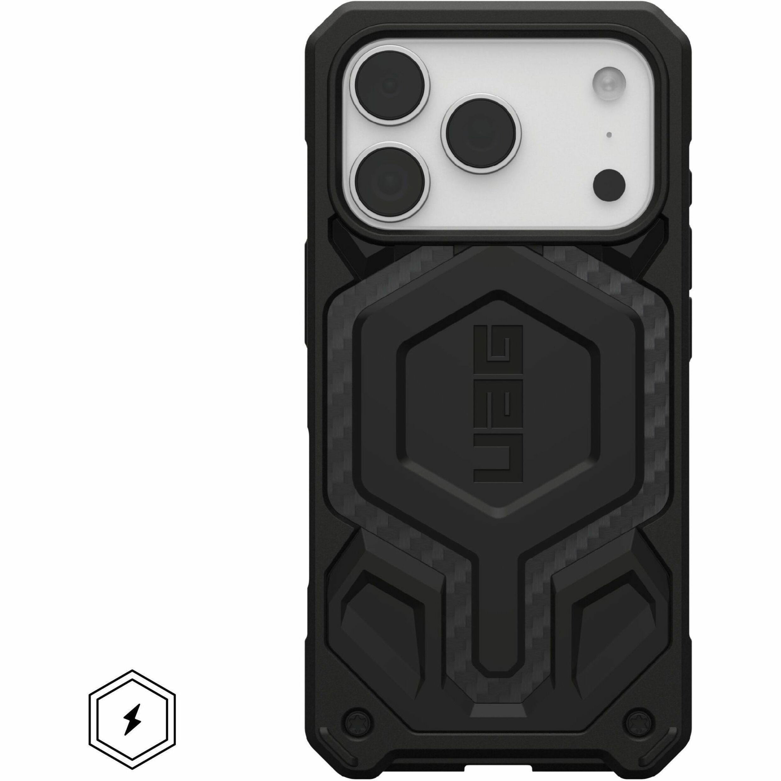 UAG iPhone 17 Pro Case Monarch Pro - Compatible with MagSafe Military Grade Protective Cover, Carbon Fiber
