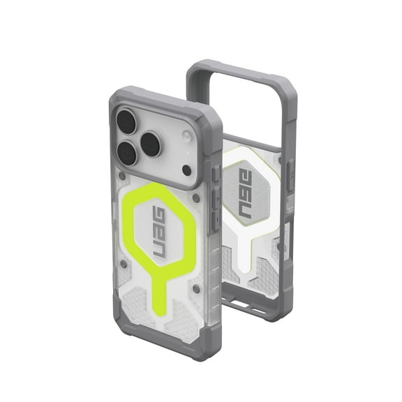 UAG iPhone 17 Pro Case Pathfinder Clear - Compatible with MagSafe Military Grade Protective Cover, Active Neon