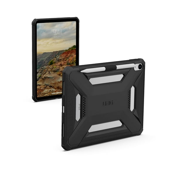 UAG iPad A16 Case Fits 11" 11th Gen 2025, 10.9" 10th Gen 2022 (A3354 A3355) Scout LT - Secure Grip Kids Family Friendly Military Grade Drop Protection Cover, Black