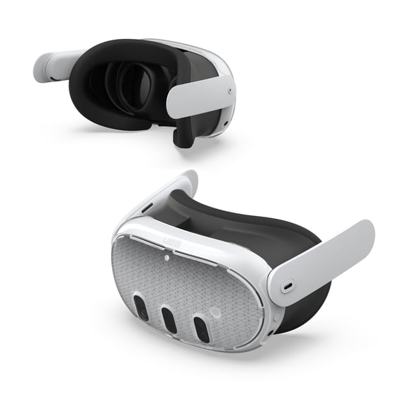 UAG Meta Quest 3 Case - Snap On Transparent MIL-STD Protective Hard Front Shell VR Headset Cover, Scout Clear