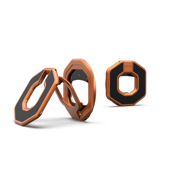UAG Magnetic Ring Stand Monarch Mag2 w/ Built-in Bottle Opener - Ultra-strong Double Magnet MagSafe Compatible Metal Phone Ring Grip 360 Rotation Kickstand, Burnt Orange