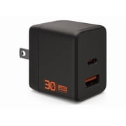 UAG SRGE - Power adapter - 30 Watt - 3 A - PD, QC - 2 output connectors USB-C, USB - black/orange - United States